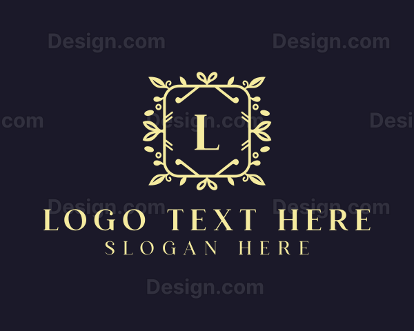 Event Planner Floral Wreath Logo