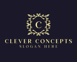 Event Planner Floral Wreath logo