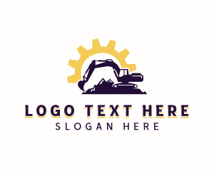 Industrial Excavator Mining Logo