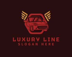 Luxury Car Wings logo design