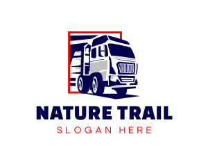 Trailer Truck Vehicle logo design