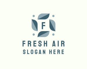 Leafy Aircon Breeze logo design