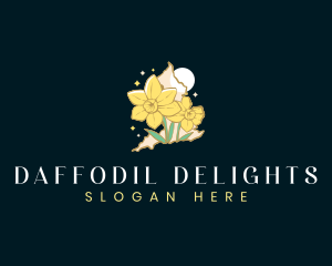 Daffodil Flower United Kingdom  logo design