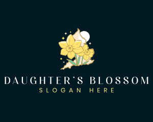 Daffodil Flower United Kingdom  logo design