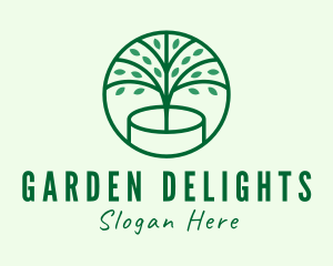 Garden Plant Pot logo design