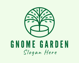 Garden Plant Pot logo design