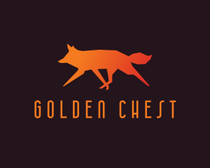 Gradient Fox Canine logo design