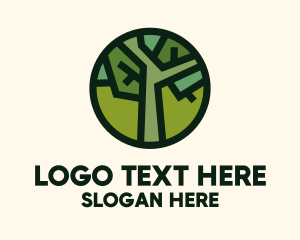 Geometric Tree Badge logo