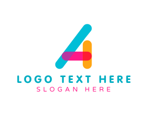 Colorful Creative Media Letter A logo