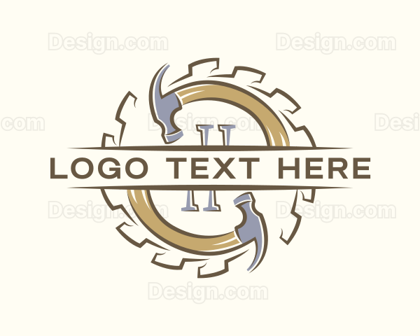 Hammer Saw Carpentry Logo