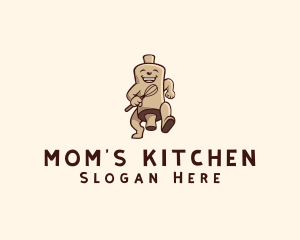 Kitchen Cook Rolling Pin logo design