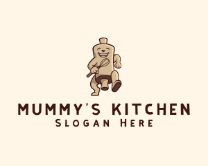 Kitchen Cook Rolling Pin logo design