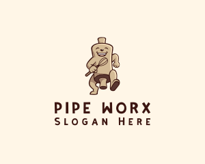 Kitchen Cook Rolling Pin logo design