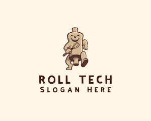 Kitchen Cook Rolling Pin logo design