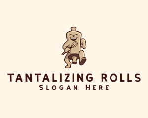 Kitchen Cook Rolling Pin logo design