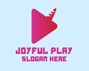 Unicorn Media Play logo design