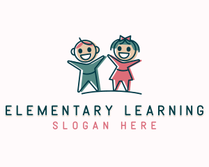 Kindergarten Daycare Learning logo design