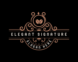 Elegant Cafe Coffee logo design