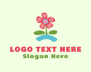 Nursery Flower Plant Logo