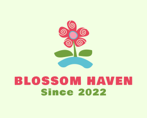 Nursery Blooming Flower logo