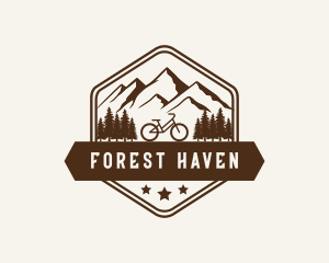 Mountain Forest Bicycle logo design