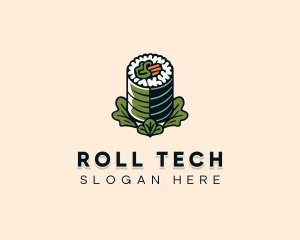 Organic Rice Sushi logo design