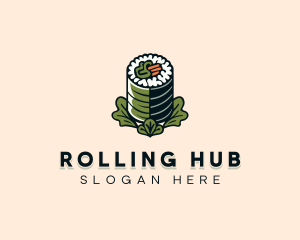 Organic Rice Sushi logo design