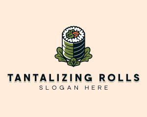 Organic Rice Sushi logo design