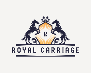 Royalty Crest Horse logo design