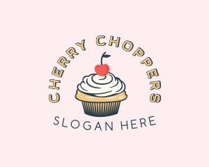 Cherry Cupcake Pastry logo design