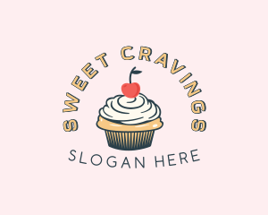 Cherry Cupcake Pastry logo design