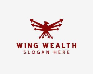 Red Eagle Bird Arrow logo design