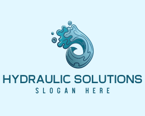 Circle Ocean Wave logo design