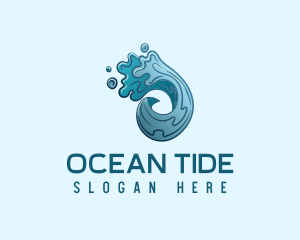 Circle Ocean Wave logo