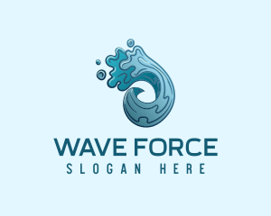 Circle Ocean Wave logo