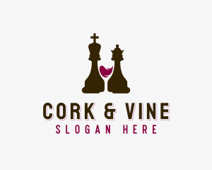 Chess Wine Liquor logo design