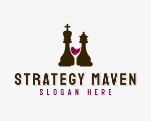 Chess Wine Liquor logo design