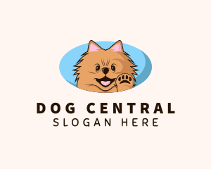 Cute Dog Grooming logo design