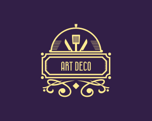 Art Deco Bistro Diner logo design