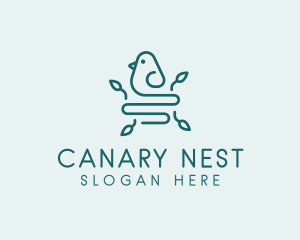 Cute Canary Bird  logo