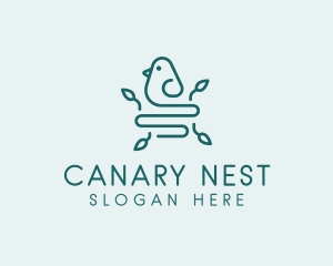 Cute Canary Bird  logo design