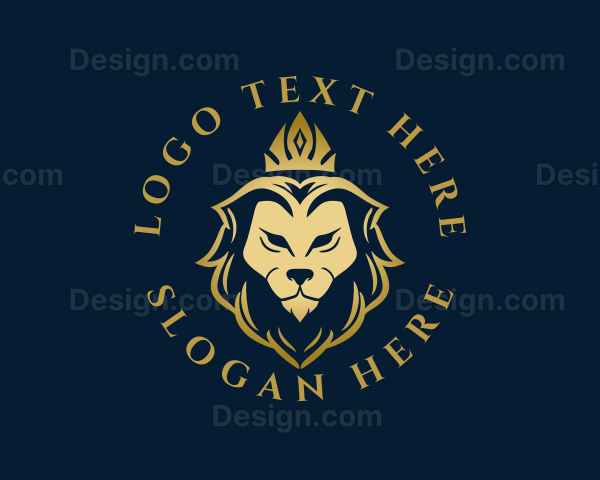 Golden Premium Lion Logo