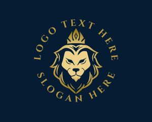 Golden Premium Lion Logo