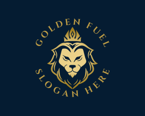 Golden Premium Lion logo design