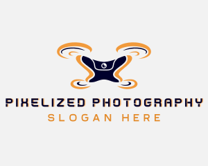 Drone Surveillance Quadcopter logo design