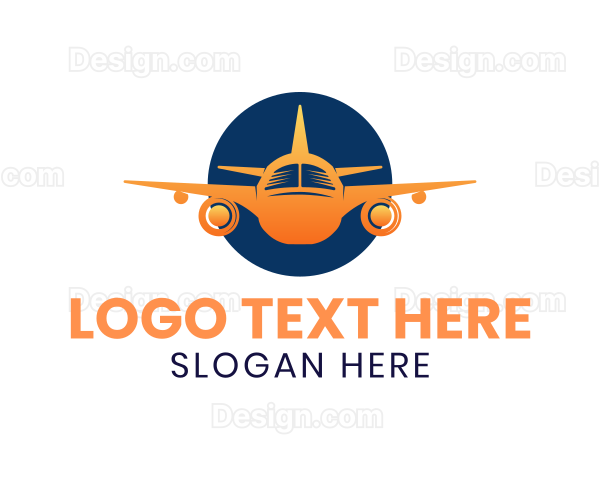 Gradient Airplane Transportation Logo