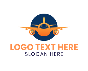 Gradient Airplane Transportation Logo