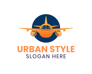Gradient Airplane Transportation Logo