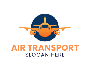 Gradient Airplane Transportation logo design