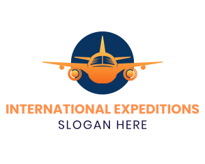 Gradient Airplane Transportation logo design